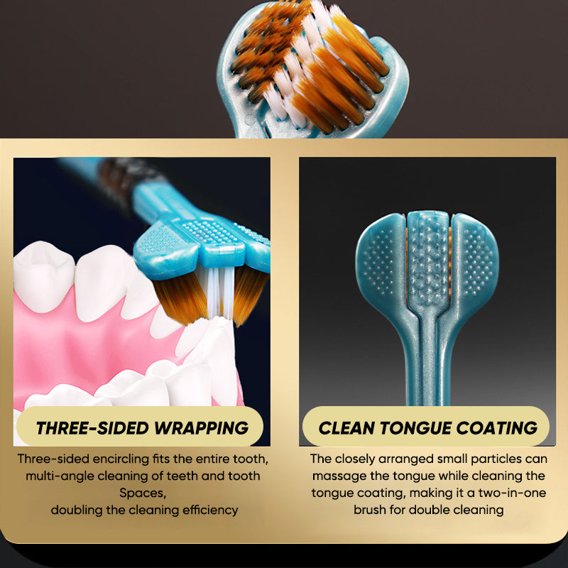 Three-sided Soft-covered Toothbrush