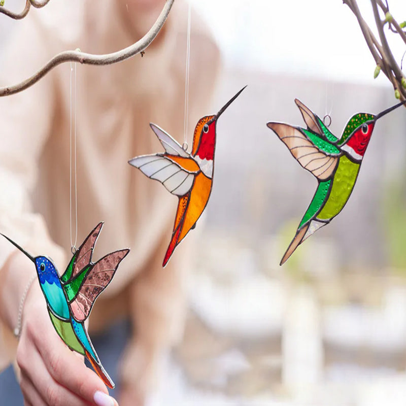 Hummingbird Suncatcher Window