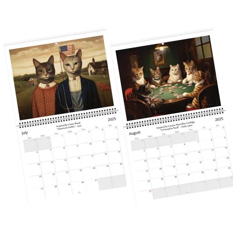 🐱Iconic Cat Art 2025 Calendar - Masterpieces Reimagined