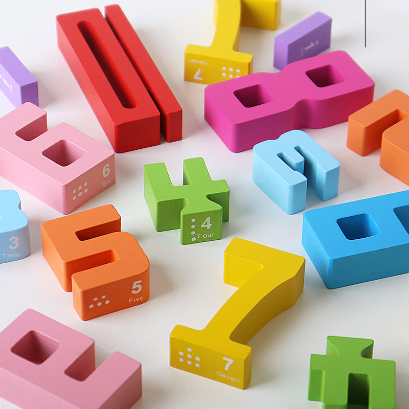 Creative Wooden Number Building Block