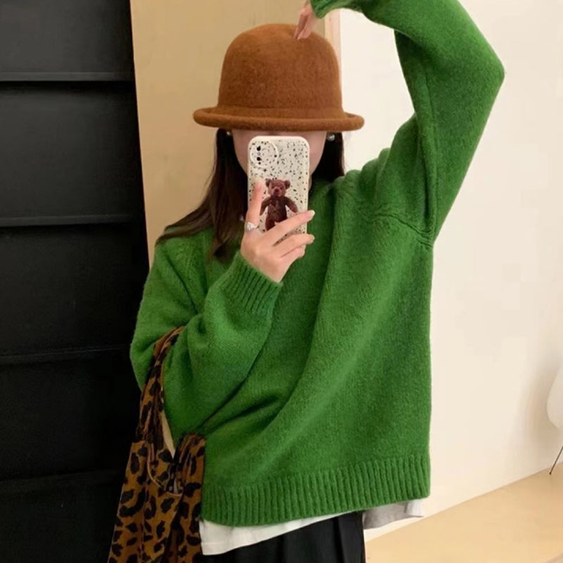 Crew neck candy coloured pullover jumper