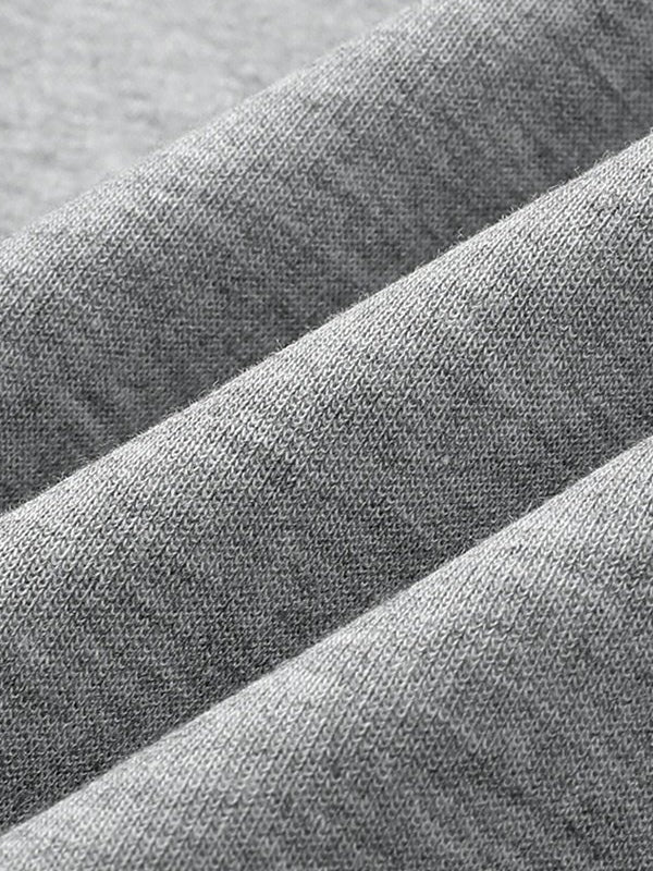 Gray Casual Long Sleeve Top