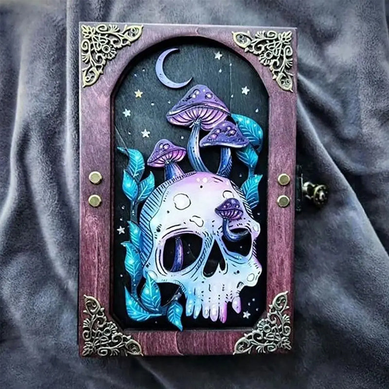 Mushroom Sunflower Skull Journal
