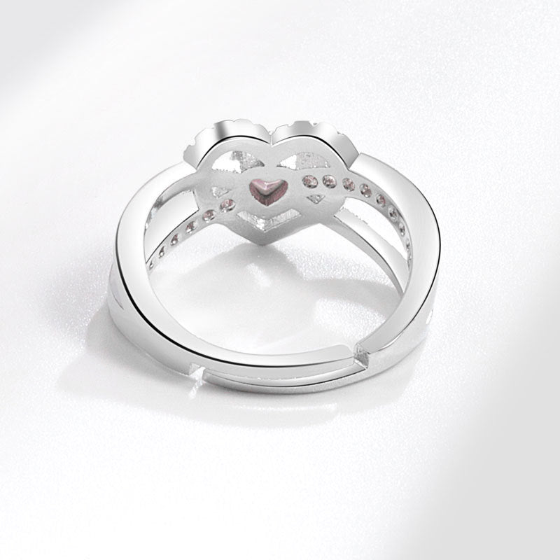 Pink Heart Surround Ring