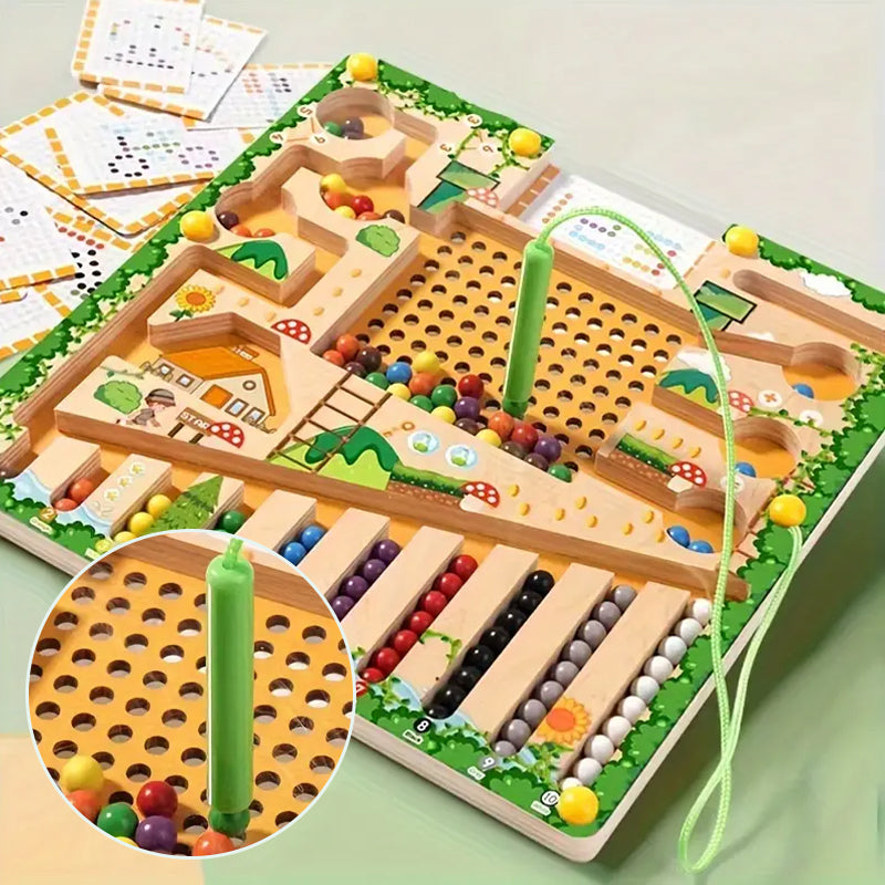 Rolling ball number maze