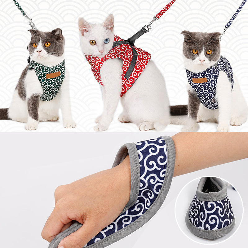 Cat Vest Harness and Leash Set to Outdoor Walking