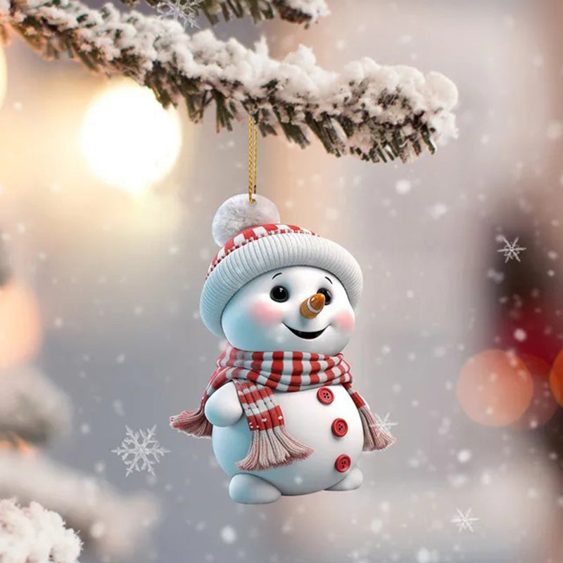 Acrylic Snowman Stacked Christmas Ornaments