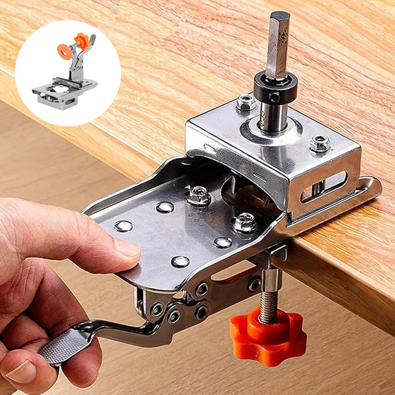 Adjustable hinge hole device