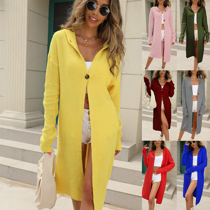 Hooded Knit Cardigan