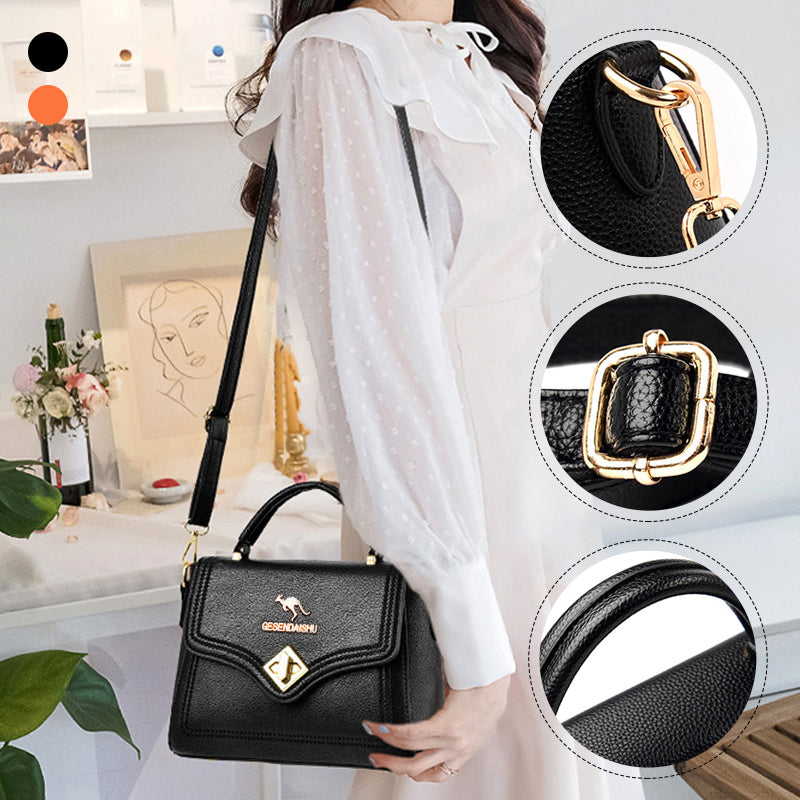 Classic Tote For Commuting Outing Minimalist Small Leather Handbag