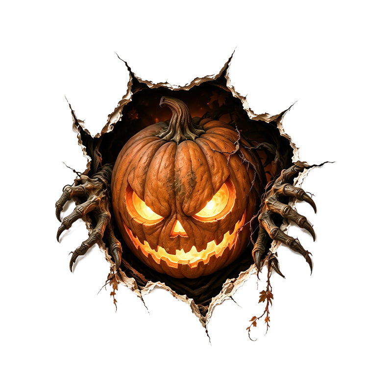 Halloween Spooky Cracked Wall 3D Decal Decoration