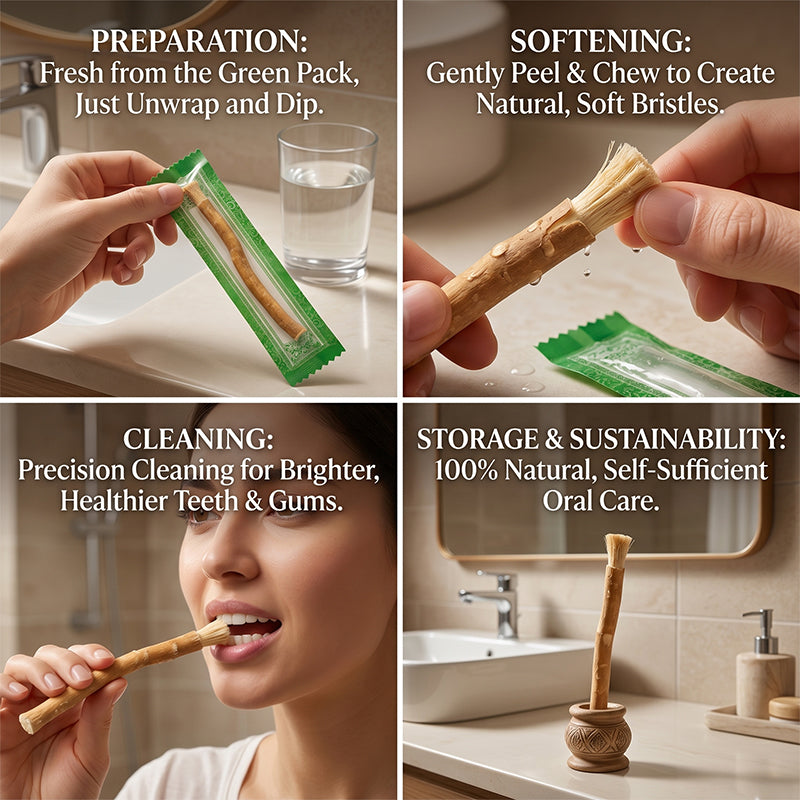 Miswak Natural Tooth Stick (Vacuum-Sealed)