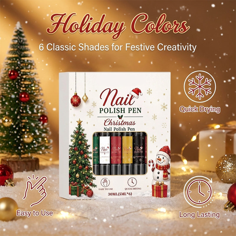 DIY Christmas Gel Nail Polish Pen