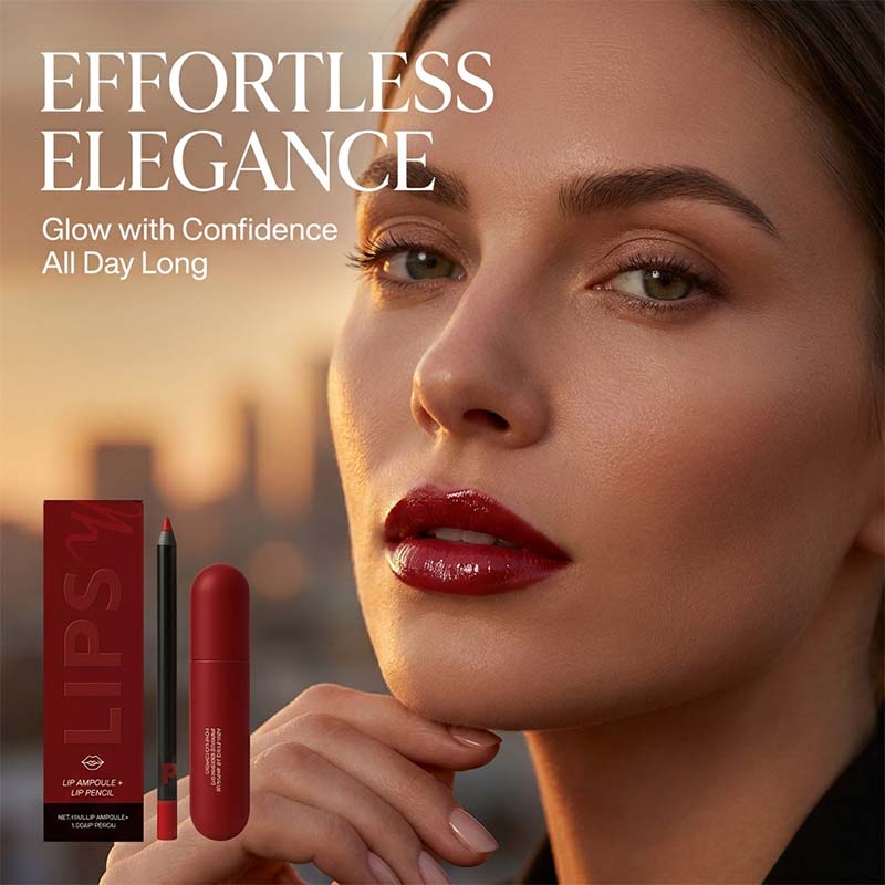 Moisturizing Lip Gloss & Lip Liner Pencil