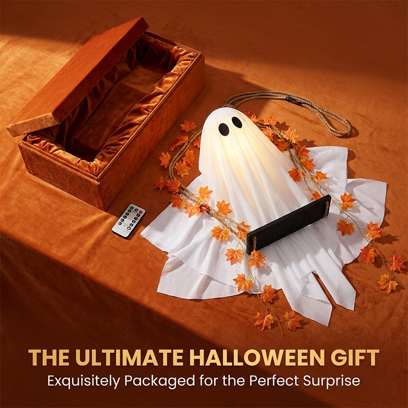 LED Light-Up Swinging Ghost Halloween Decoration