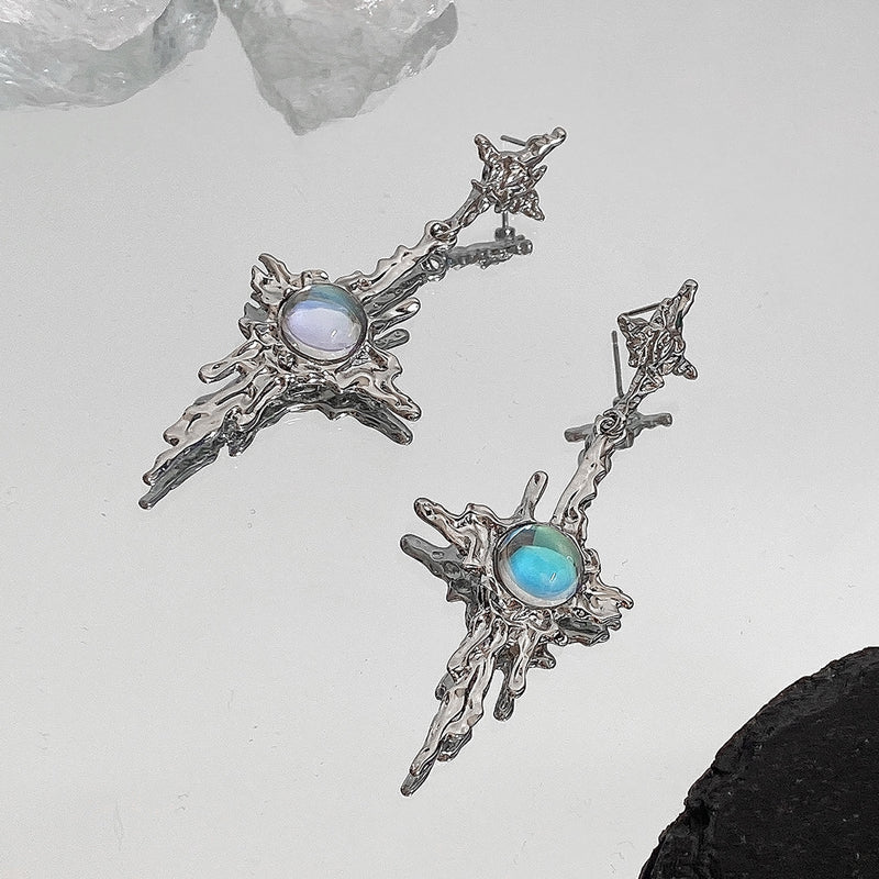 Irregular Moonstone Earrings