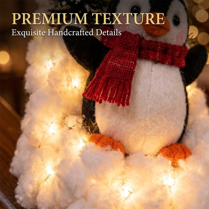 Penguin Christmas Stair Snow Decoration