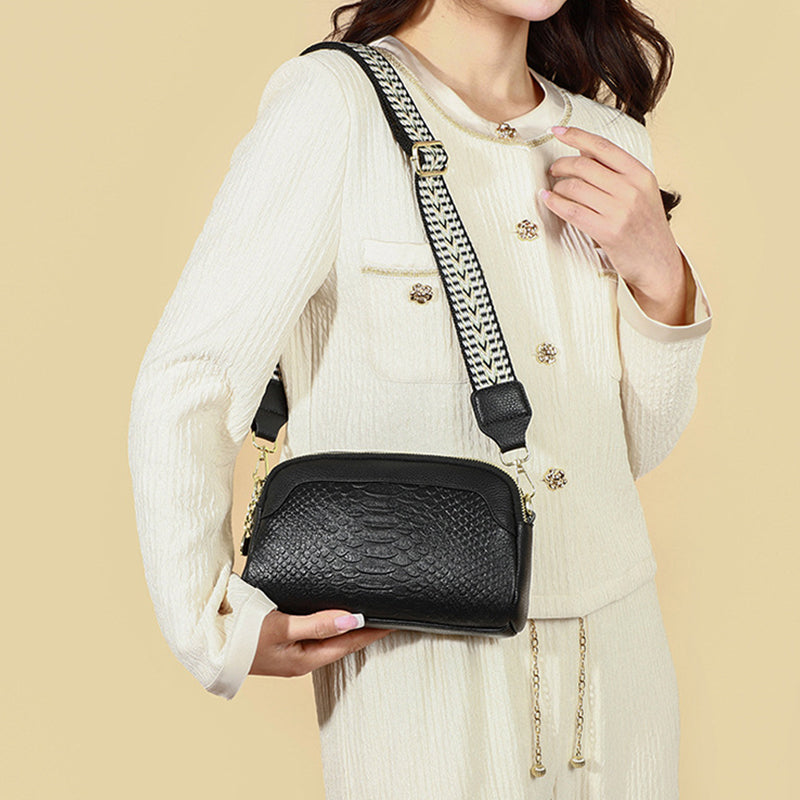 Crocodile Pattern Crossbody Bag