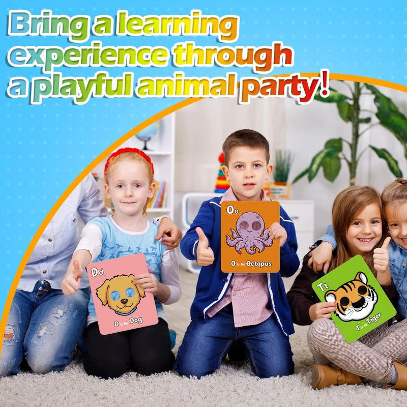 Alphabet ABC Flash Cards with Animal Masks