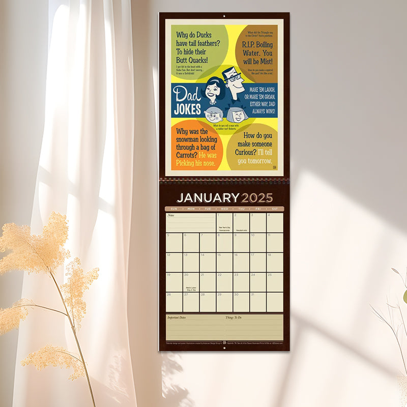 📅2025 Wall Calendar: Dad Jokes