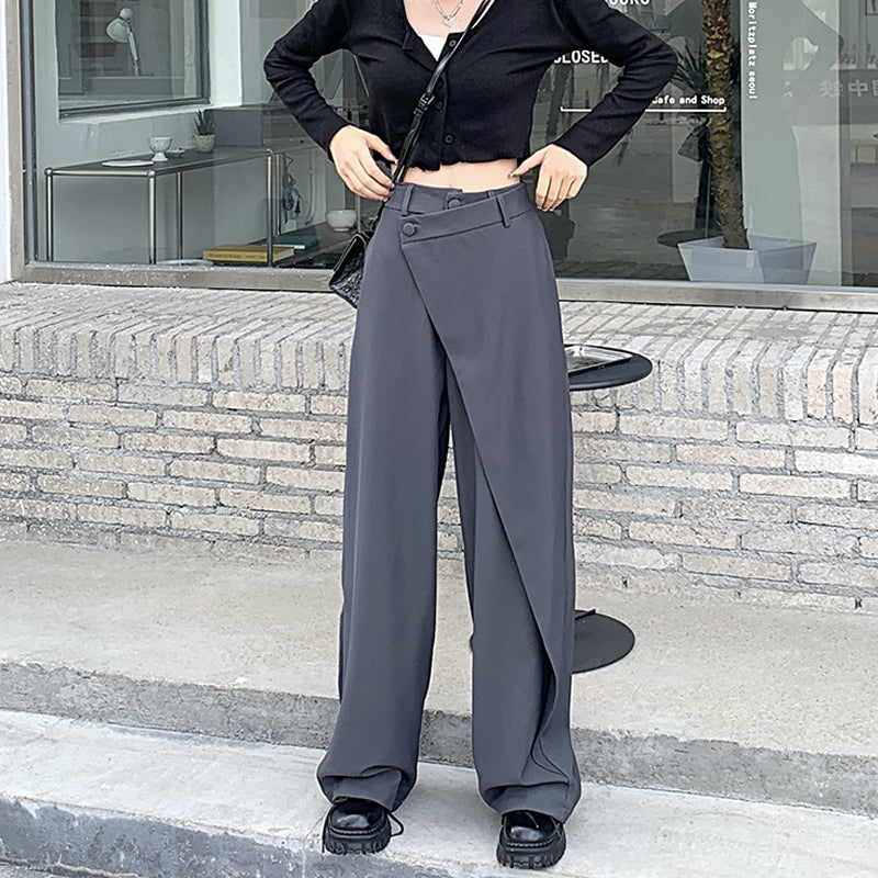 Irregular Panel Straight-leg Trousers