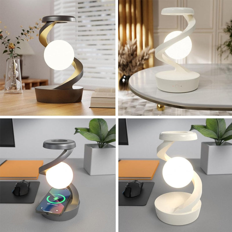 Floating wireless charging desk lamp