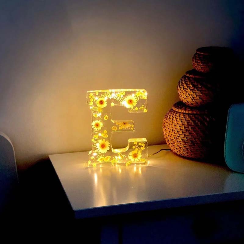 Floral Resin Night Light