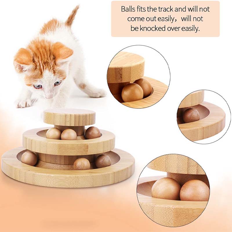 Hand Crafted Interactive Cat Ball Track Tower