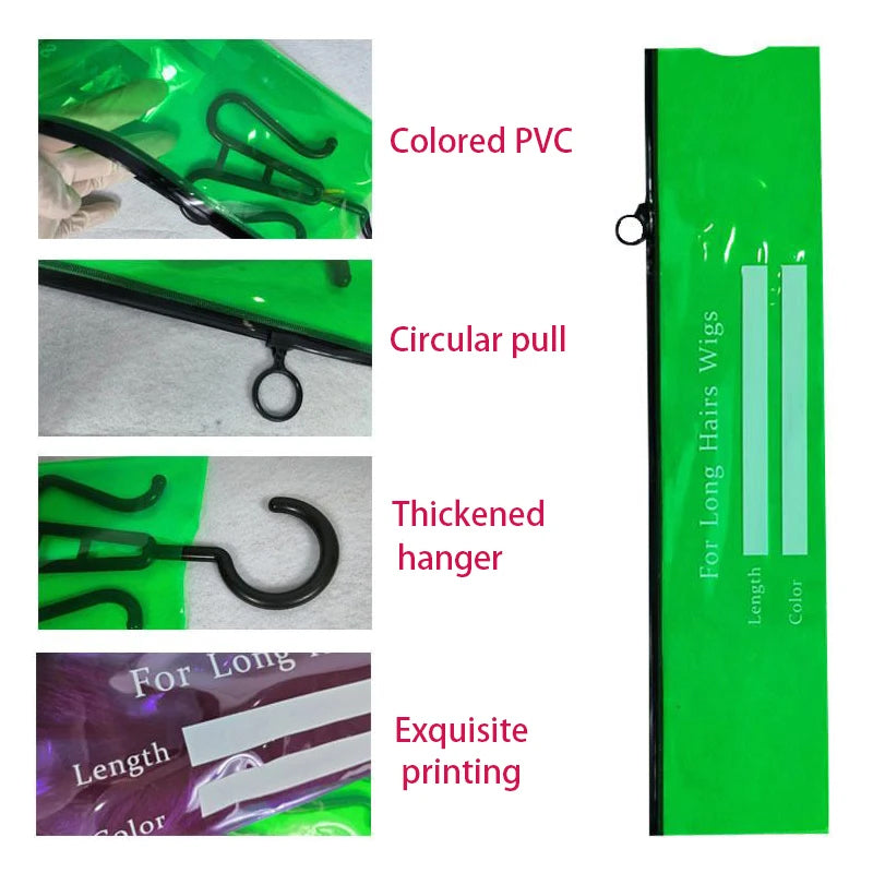 Wig Colourful PVC Dust Bag