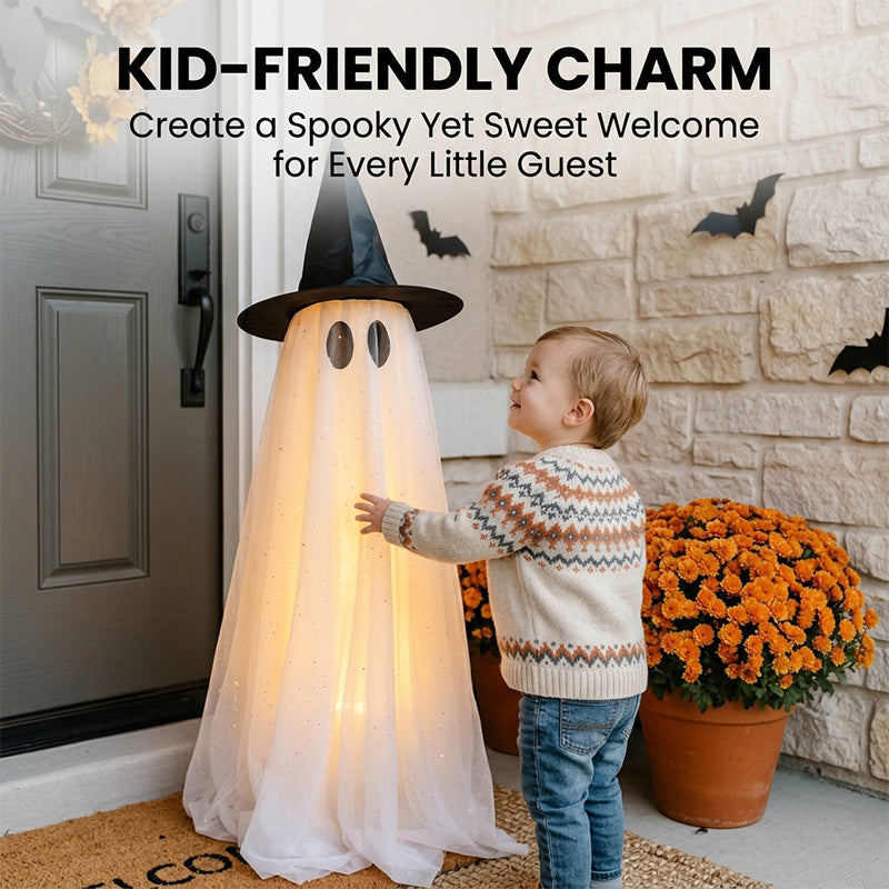 Halloween Spooky Lighted Ghost Decor Set
