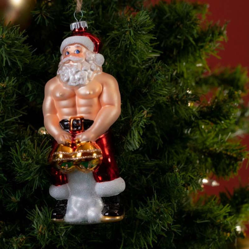 Funny sculptural Christmas ornaments