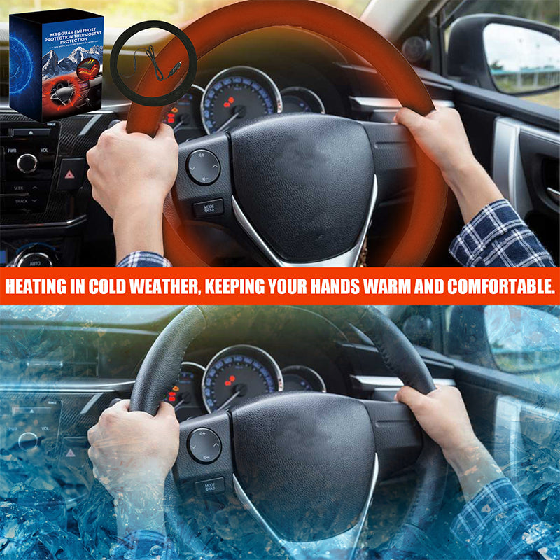 Heated steering wheel cover
