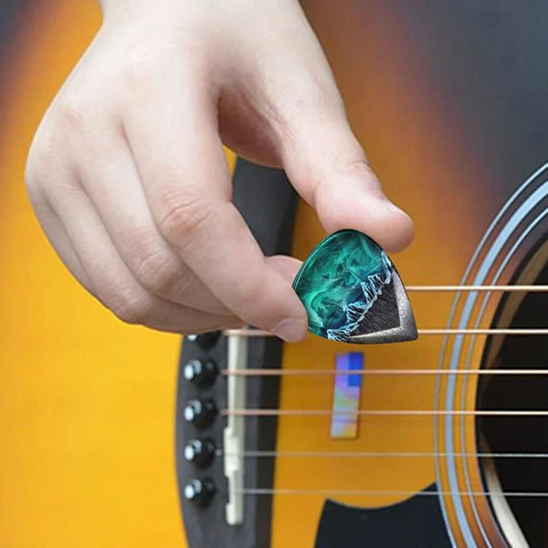 Northern Lights Guitar Pick Necklace