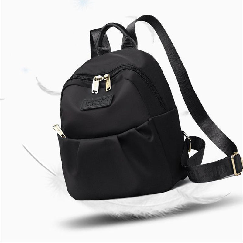 Nylon Peplum Shoulder Bag