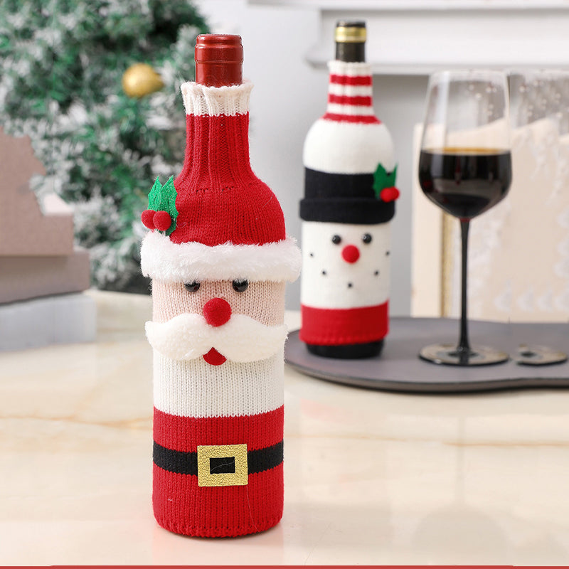 Christmas Decorative Santa Wine Bottle Cover