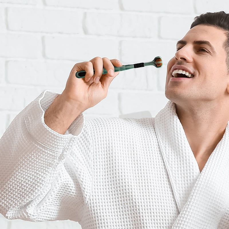 Three-sided Soft-covered Toothbrush