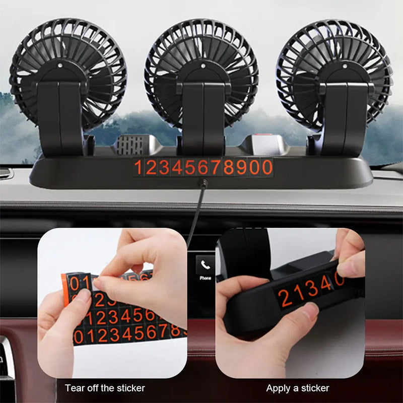 Portable Multi-Head Automotive Cooling Fan
