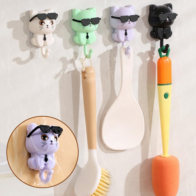 Cat Shaped Clothes and Hat Hooks