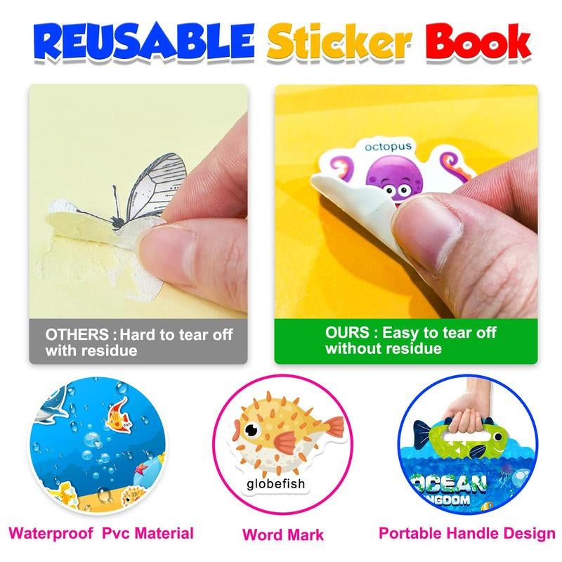 Toddler Waterproof Dinosaur Sticker Book