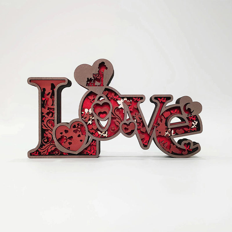 Valentine's Day Wooden Carving Ornaments