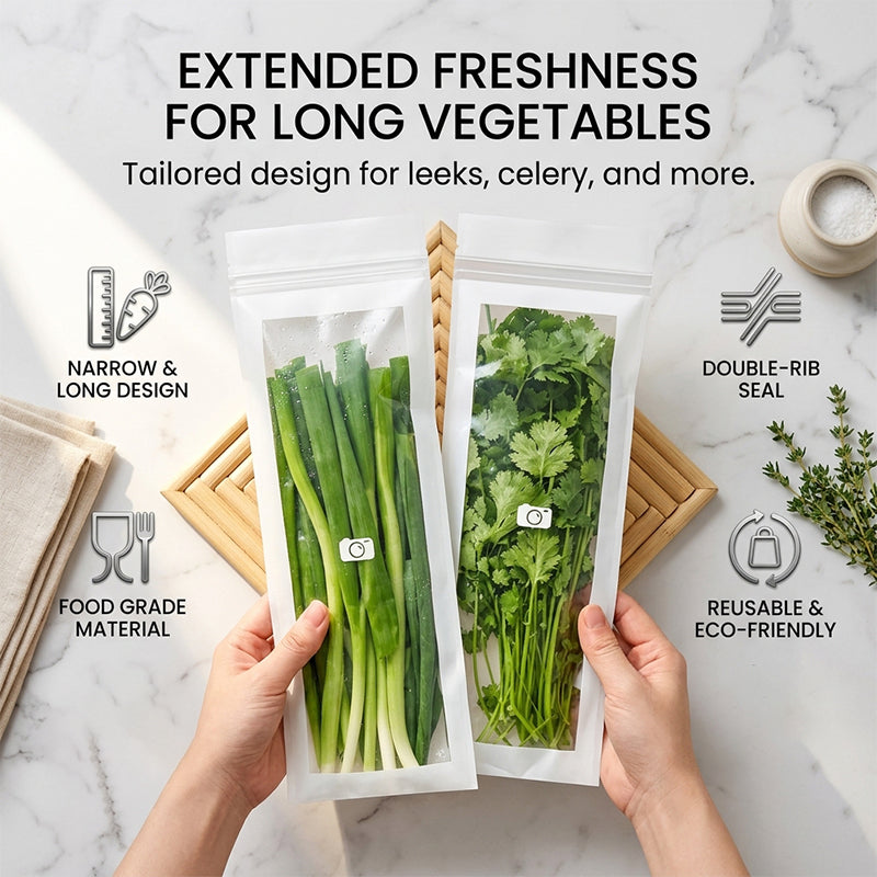Long food storage bags