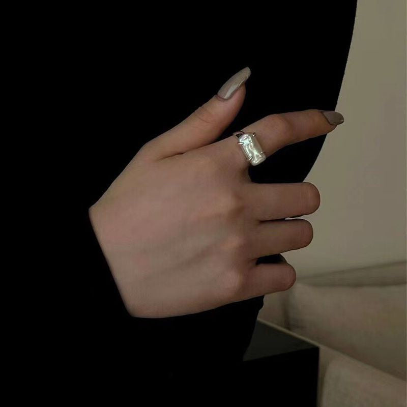 CLAW-SET BAROQUE PEARL RING
