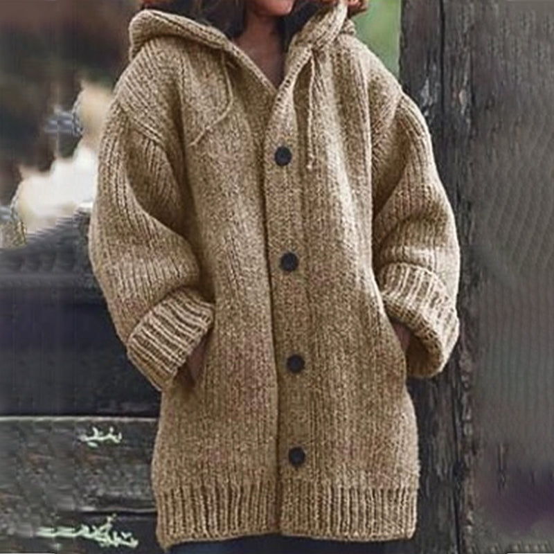 2023 NEW Button Down Hooded Knitted Cardigan👚