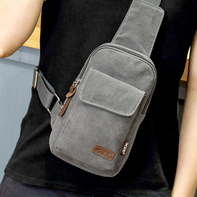 Canvas Crossbody Chest Bag