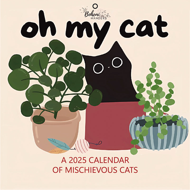Oh My Cat Mischievous Cats 2025 Wall Calendar