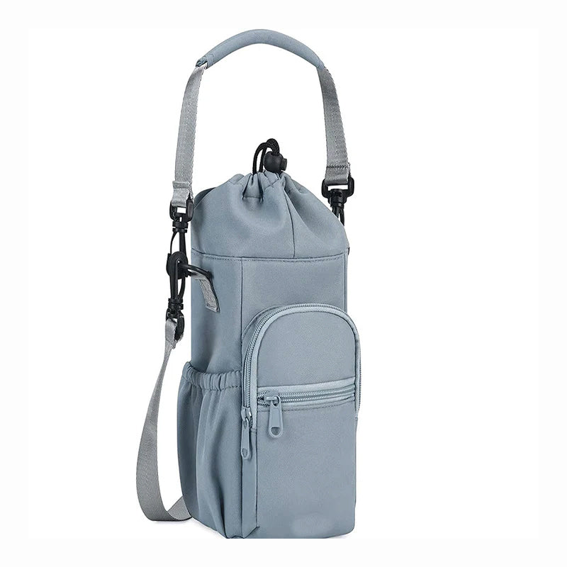 Portable Canvas Water Bottle Bag
