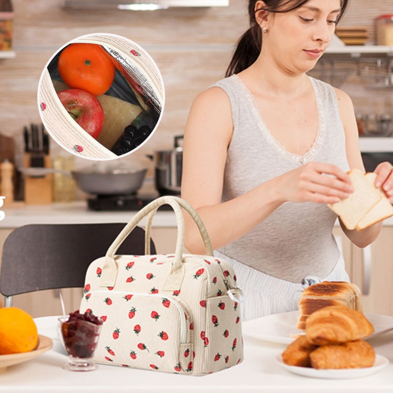 Strawberry Insulated Lunch Bag