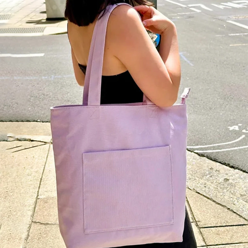 Casual Tote Bag With Pockets