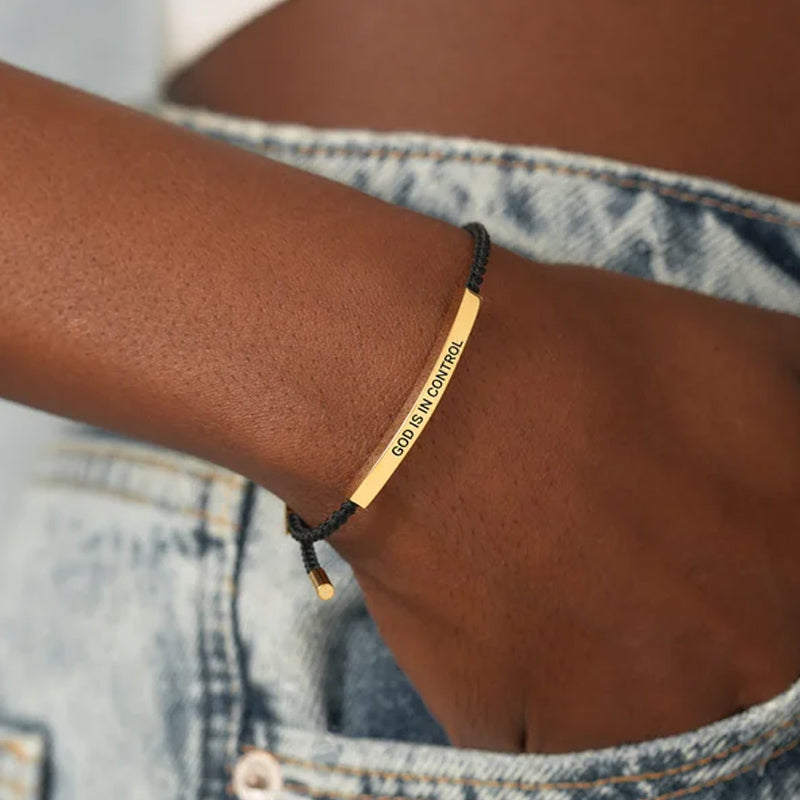 God Is In Control Tube Bracelet