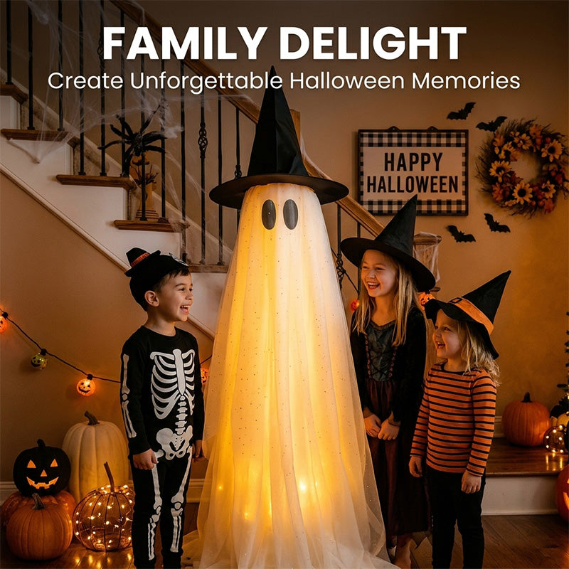 Halloween Spooky Lighted Ghost Decor Set